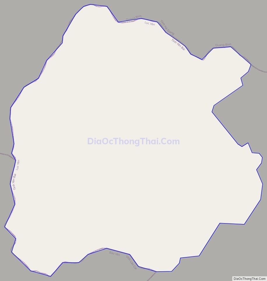 Bản đồ giao thông xã Tân Phượng, huyện Lục Yên