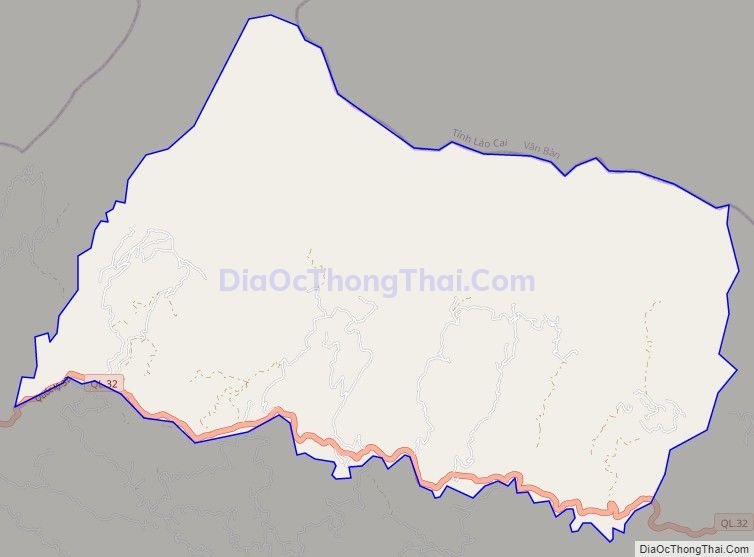 Bản đồ giao thông xã Khao Mang, huyện Mù Cang Chải