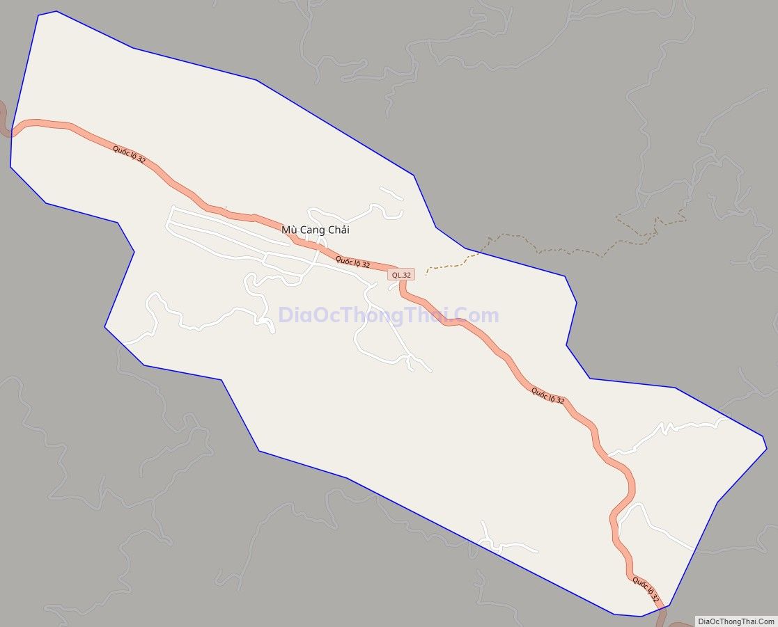 Bản đồ giao thông Thị trấn Mù Cang Chải, huyện Mù Cang Chải