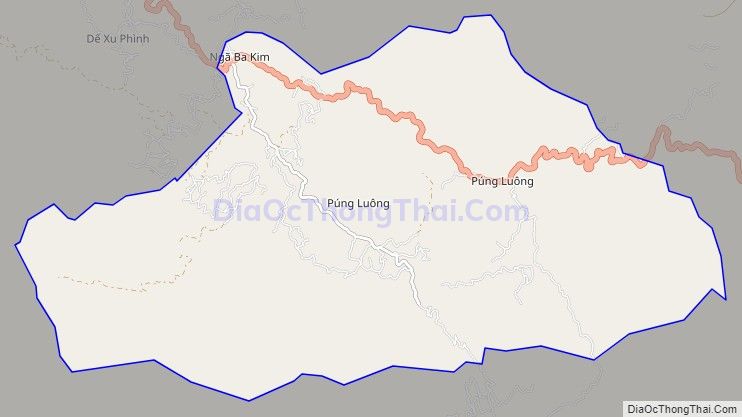 Bản đồ giao thông xã Púng Luông, huyện Mù Cang Chải