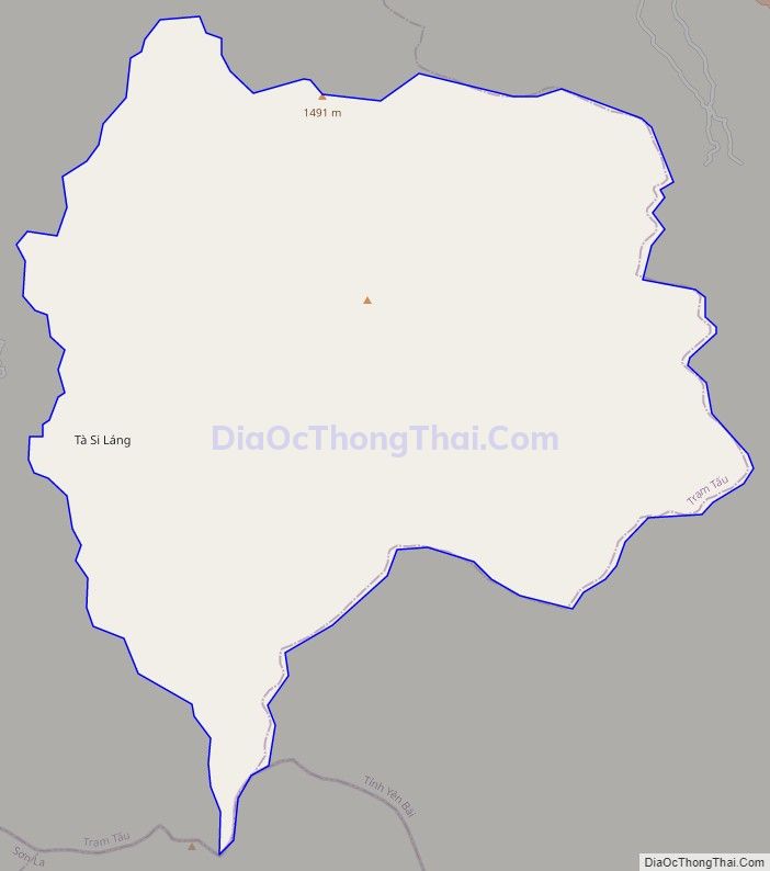 Bản đồ giao thông xã Tà Si Láng, huyện Trạm Tấu