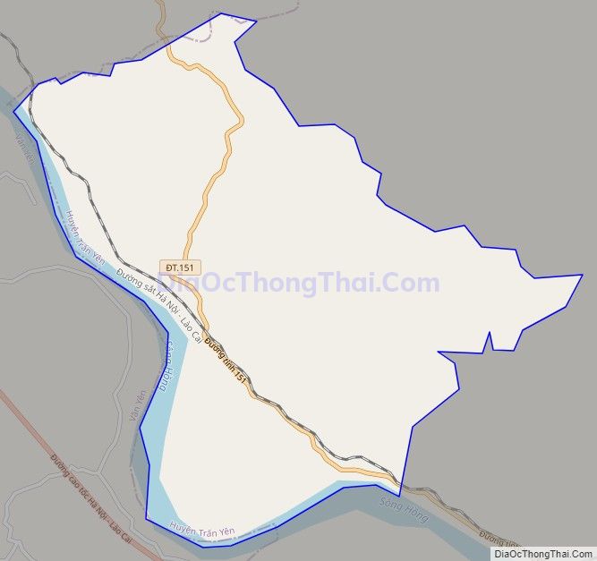 Bản đồ giao thông xã Báo Đáp, huyện Trấn Yên