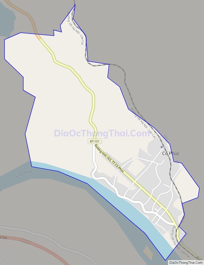 Bản đồ giao thông Thị trấn Cổ Phúc, huyện Trấn Yên