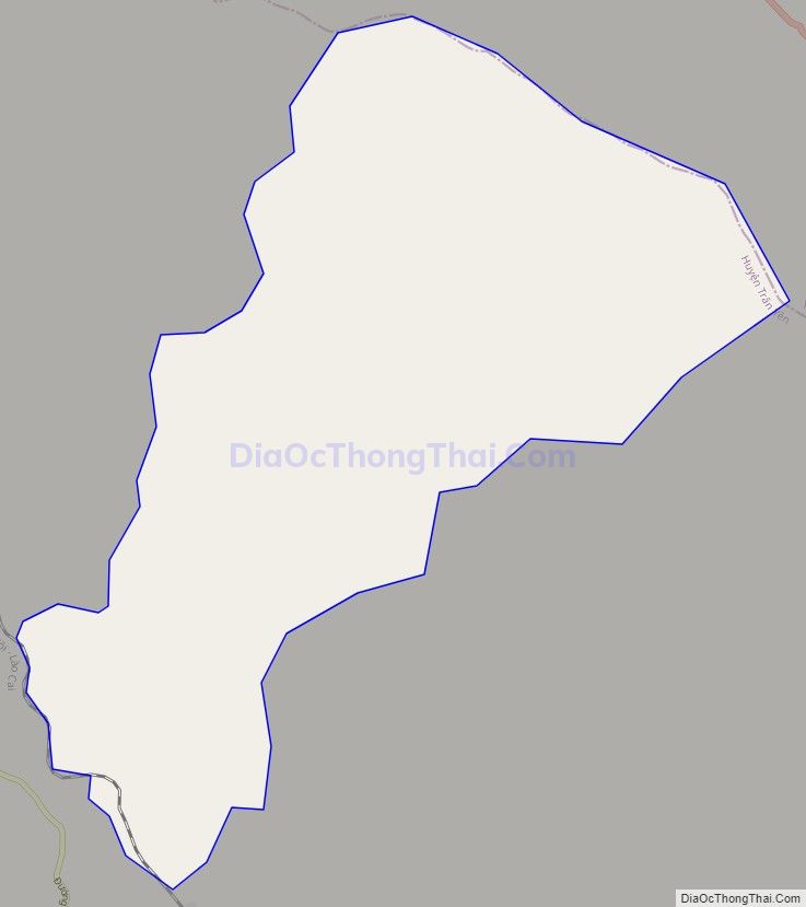 Bản đồ giao thông xã Hòa Cuông, huyện Trấn Yên