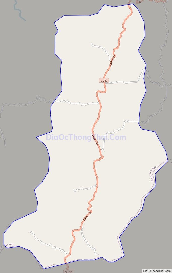 Bản đồ giao thông xã Hưng Khánh, huyện Trấn Yên