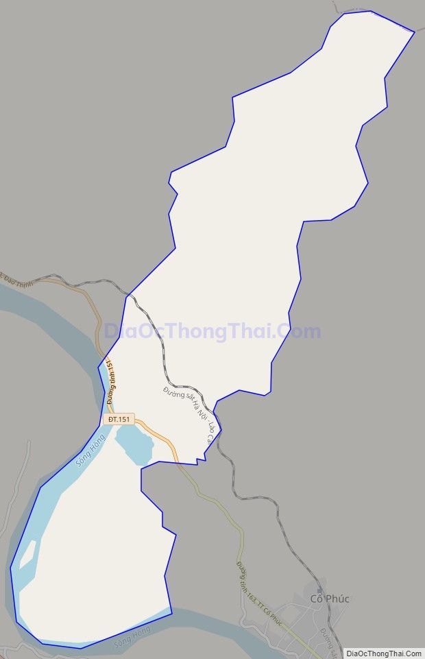 Bản đồ giao thông xã Việt Thành, huyện Trấn Yên