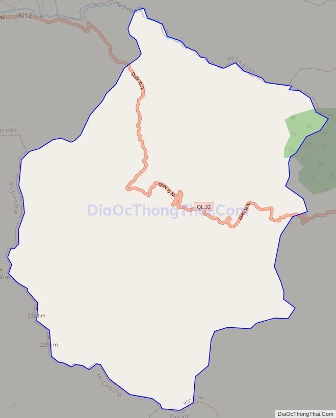 Bản đồ giao thông xã Nậm Búng, huyện Văn Chấn