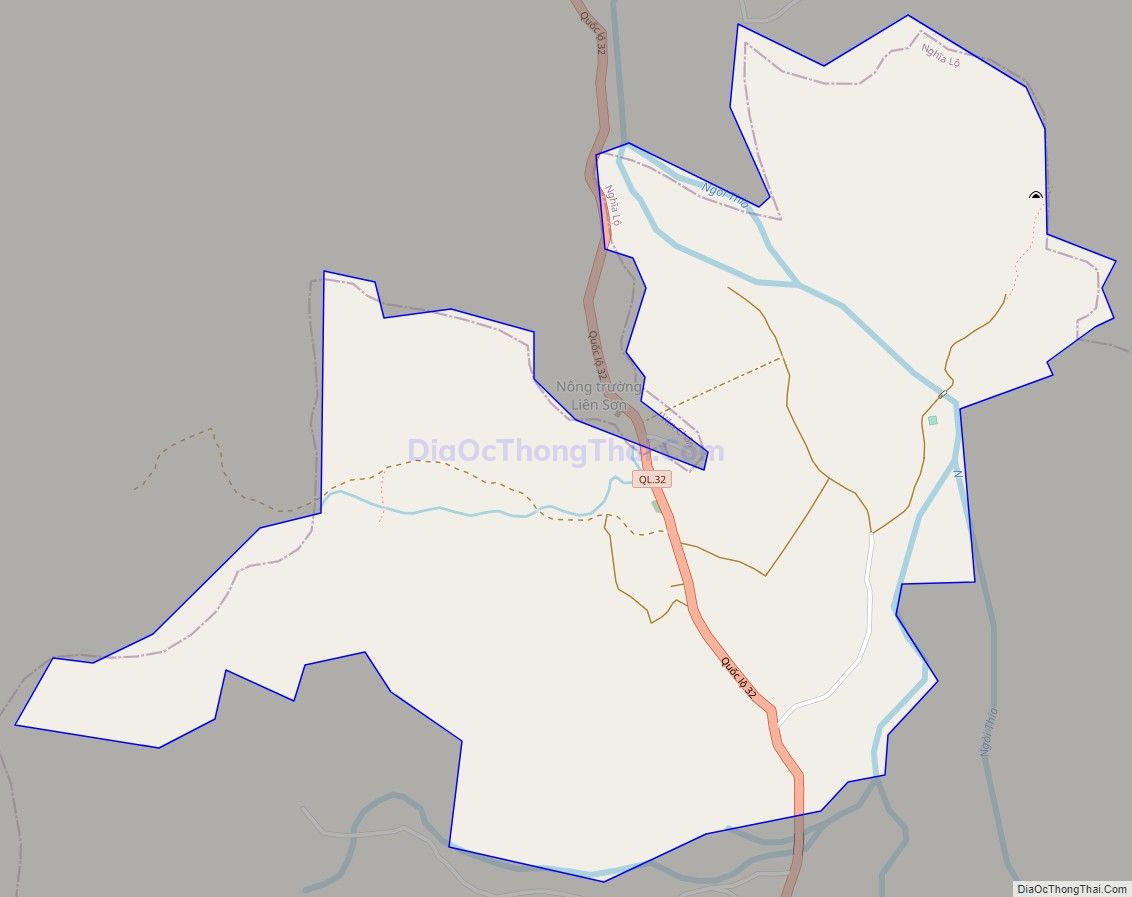 Bản đồ giao thông xã Sơn A, thị xã Nghĩa Lộ