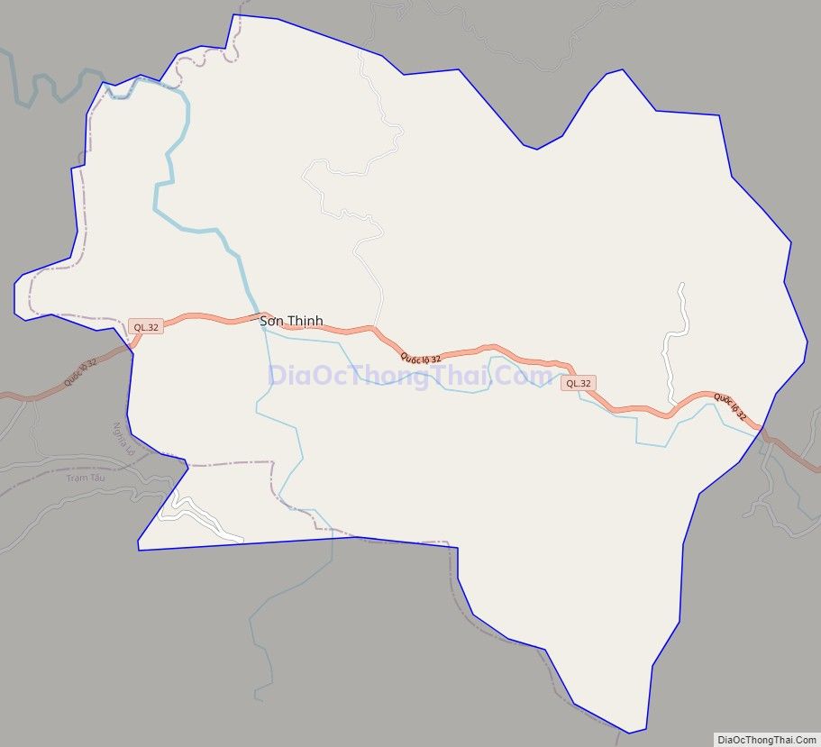 Bản đồ giao thông Thị trấn Sơn Thịnh, huyện Văn Chấn