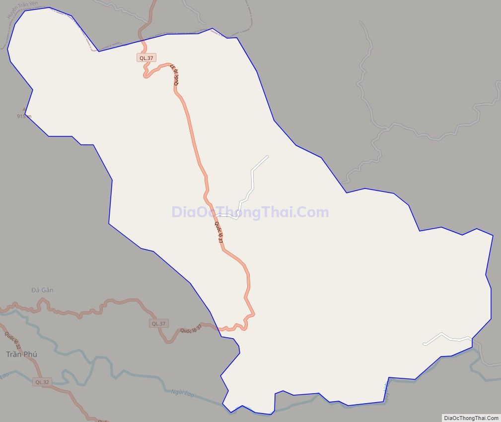 Bản đồ giao thông xã Tân Thịnh, huyện Văn Chấn