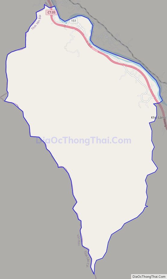 Bản đồ giao thông xã Châu Quế Thượng, huyện Văn Yên