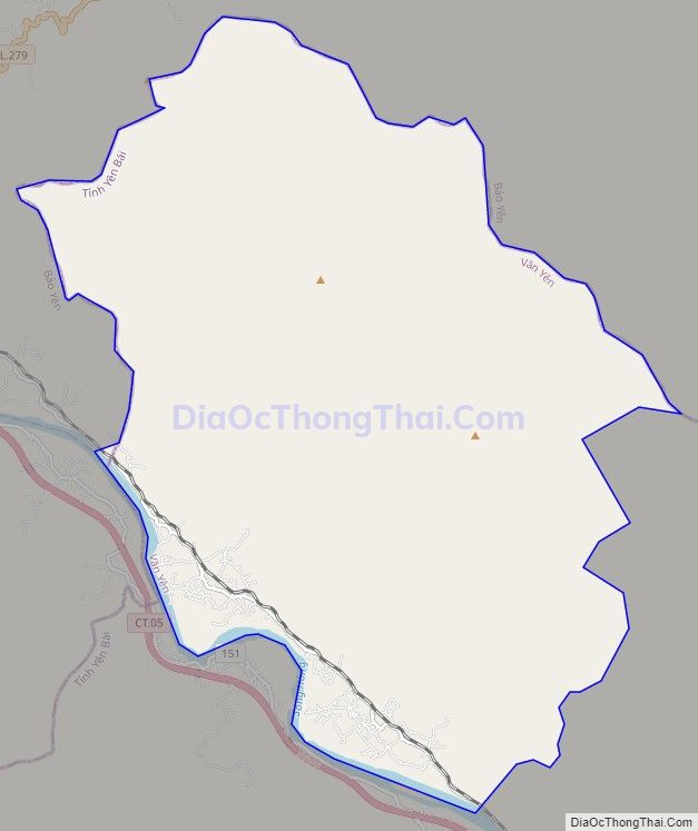 Bản đồ giao thông xã Lang Thíp, huyện Văn Yên