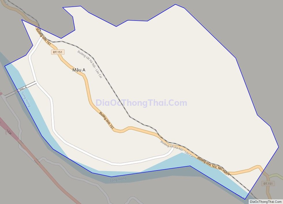 Bản đồ giao thông Thị trấn Mậu A, huyện Văn Yên