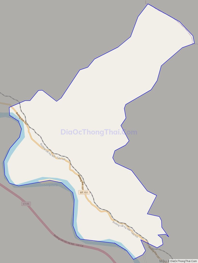 Bản đồ giao thông xã Mậu Đông, huyện Văn Yên