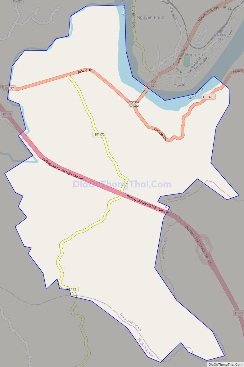 Bản đồ giao thông phường Hợp Minh, thành phố Yên Bái