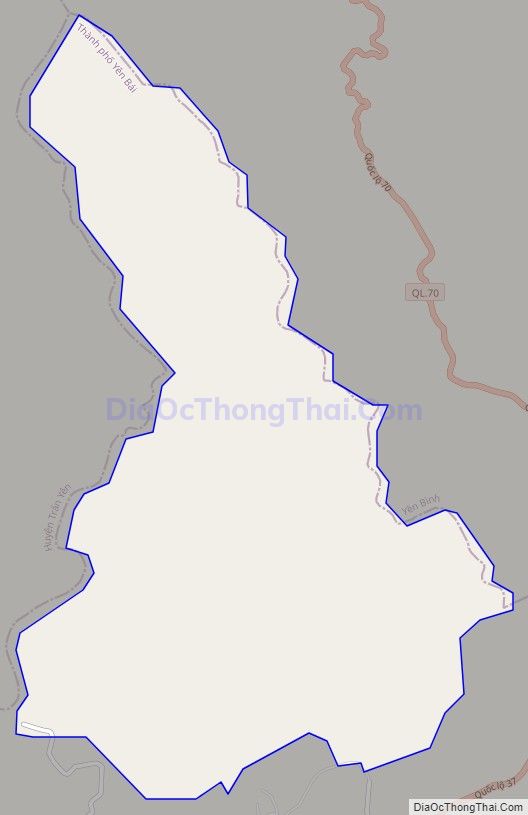 Bản đồ giao thông xã Minh Bảo, thành phố Yên Bái