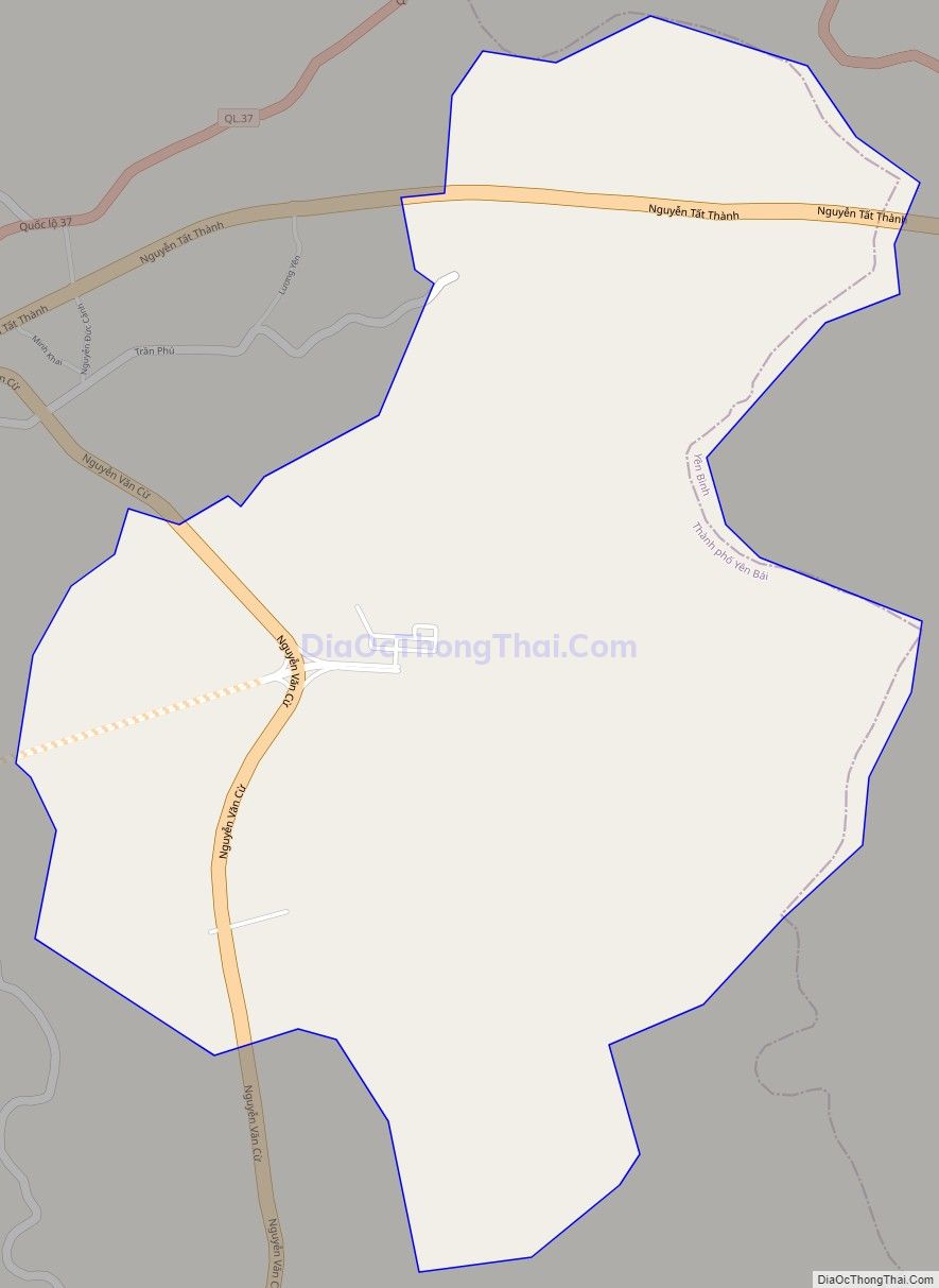 Bản đồ giao thông xã Tân Thịnh, thành phố Yên Bái