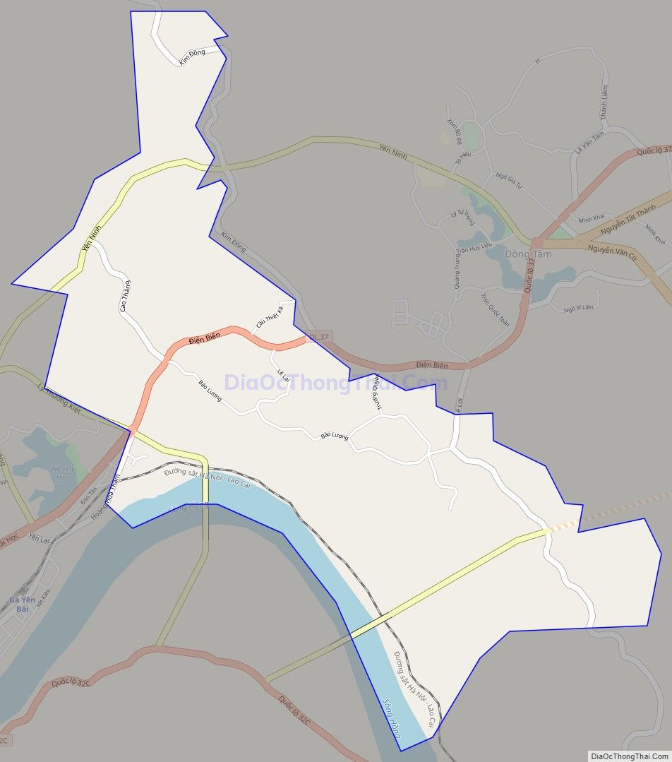 Bản đồ giao thông phường Yên Ninh, thành phố Yên Bái