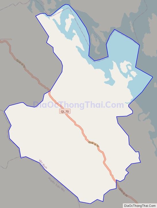 Bản đồ giao thông xã Bảo Ái, huyện Yên Bình