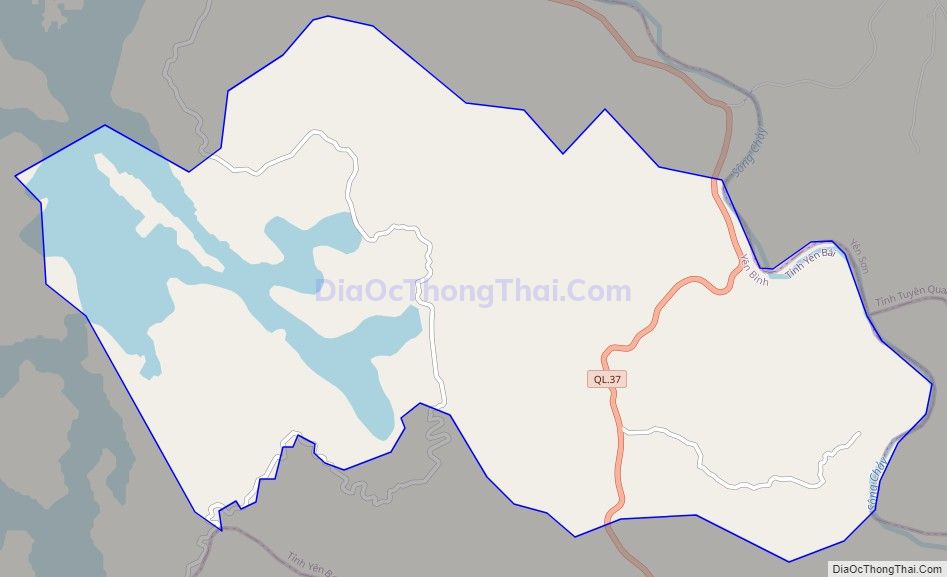 Bản đồ giao thông xã Hán Đà, huyện Yên Bình