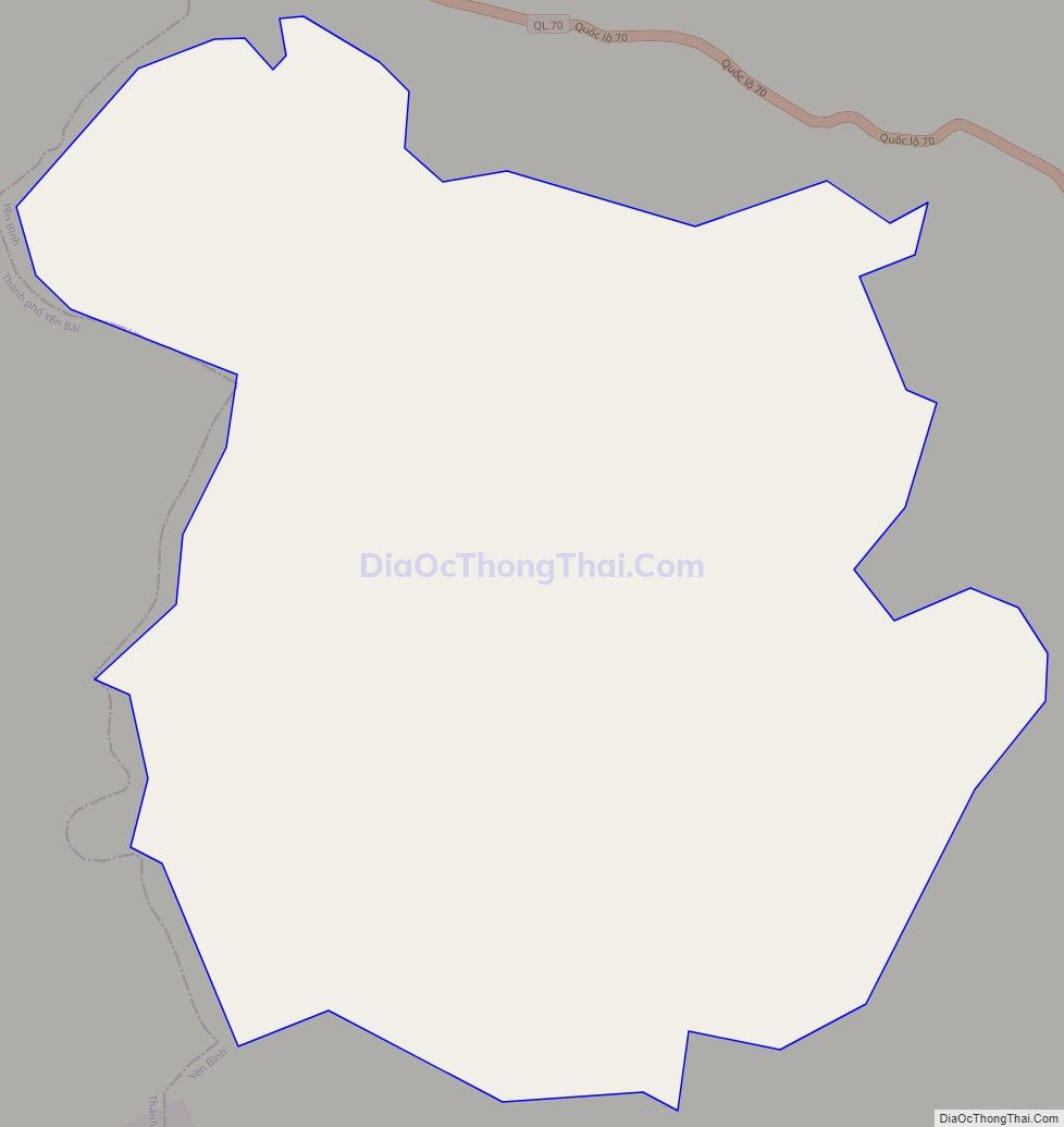 Bản đồ giao thông xã Phú Thịnh, huyện Yên Bình