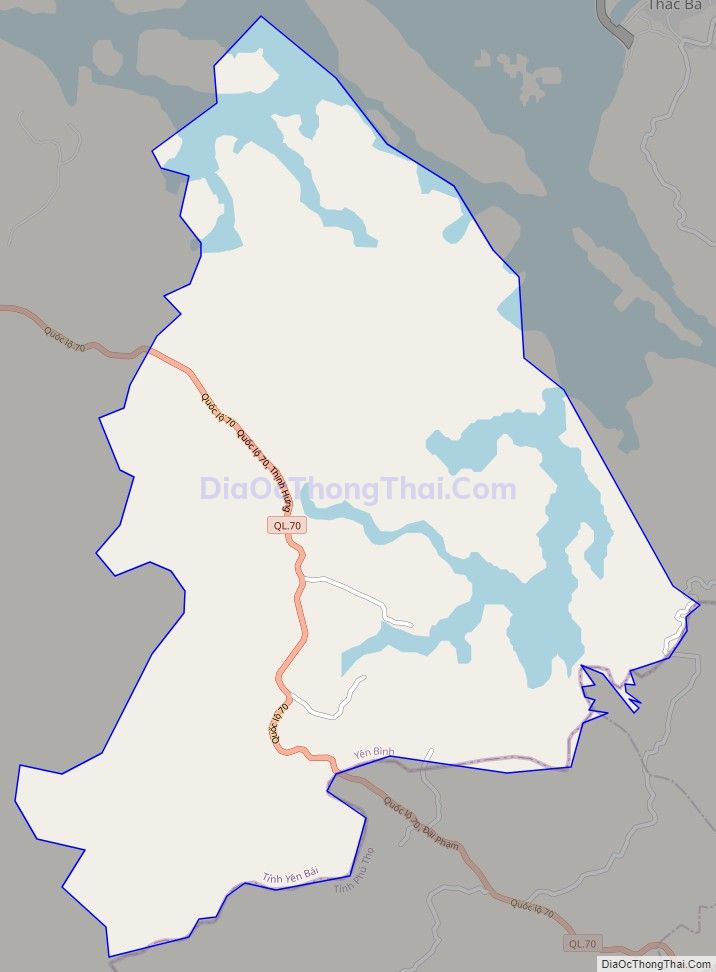 Bản đồ giao thông xã Thịnh Hưng, huyện Yên Bình