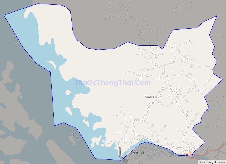 Bản đồ giao thông xã Vĩnh Kiên, huyện Yên Bình
