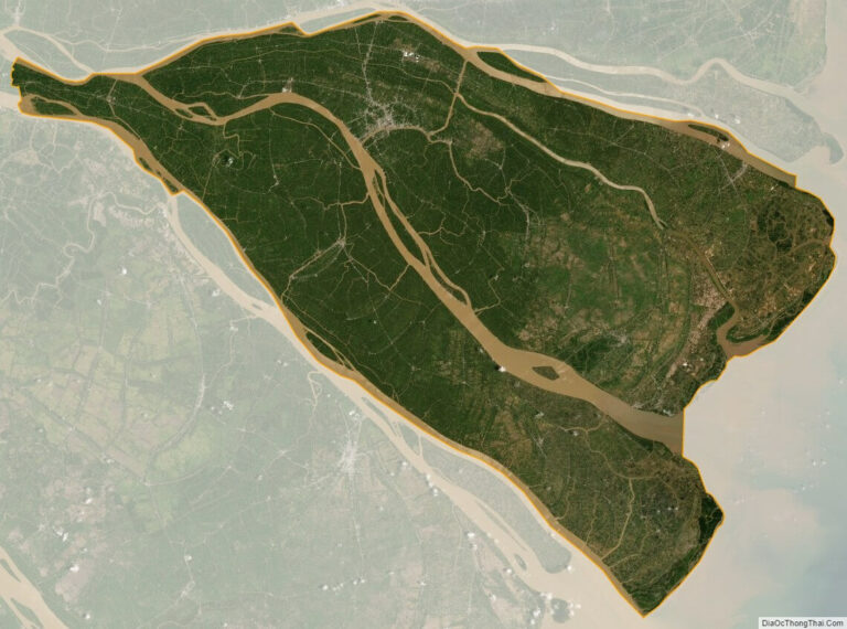 Ben Tre province satellite map