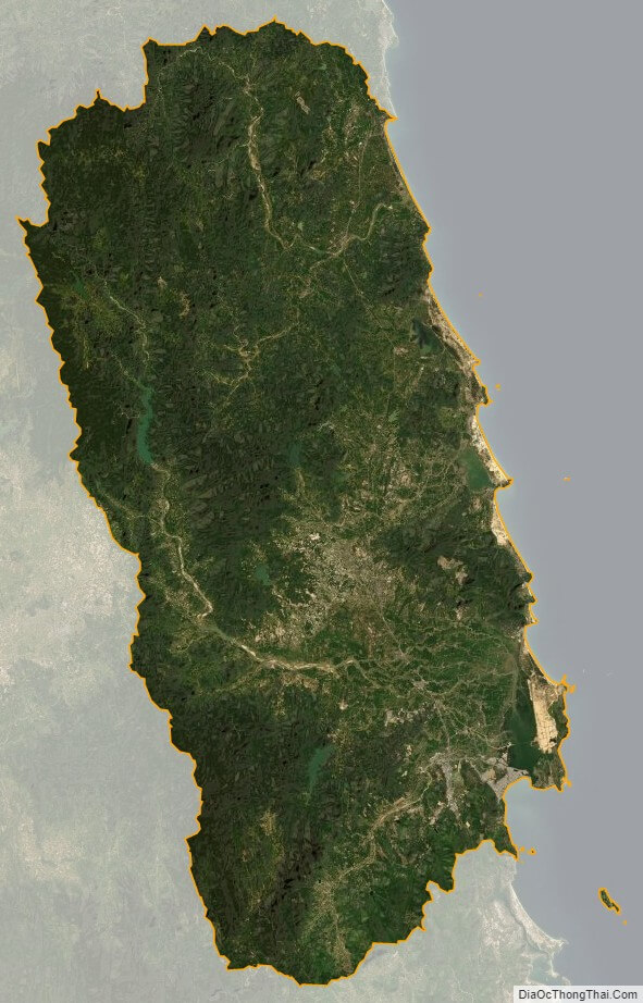 Binh Dinh province satellite map