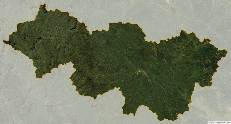 Cao Bang province satellite map