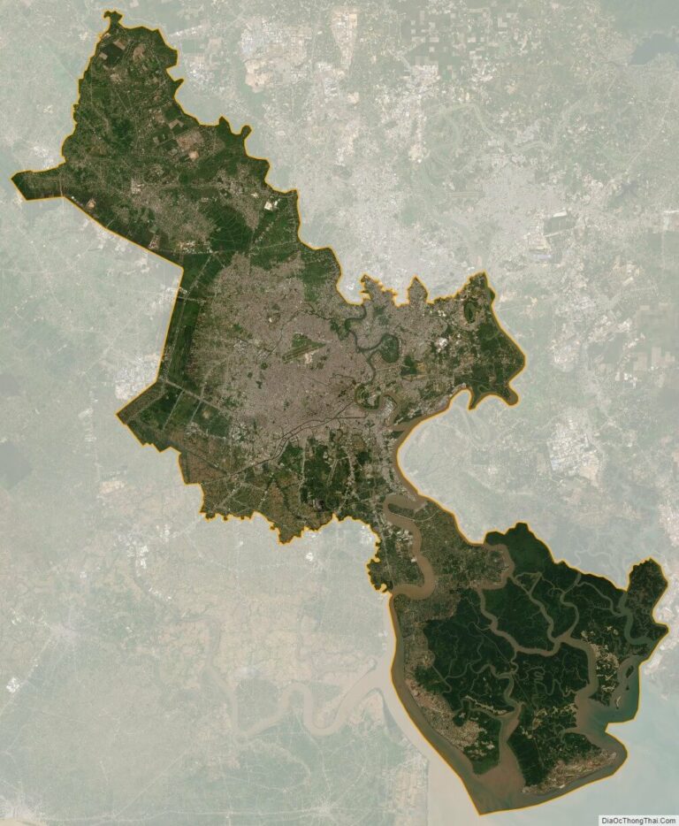 Ho Chi Minh city satellite map