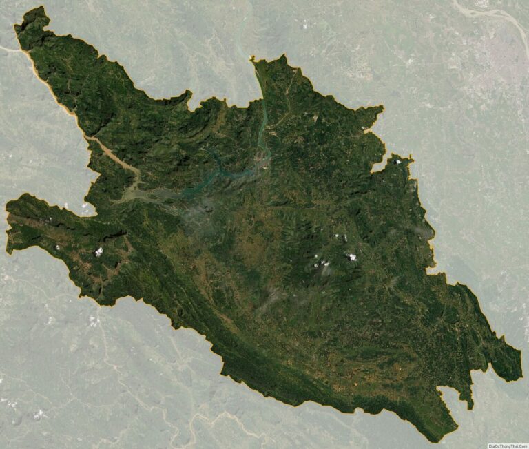 Hoa Binh province satellite map