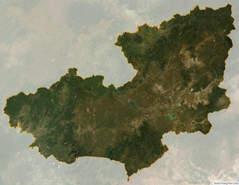 Lam Dong province satellite map