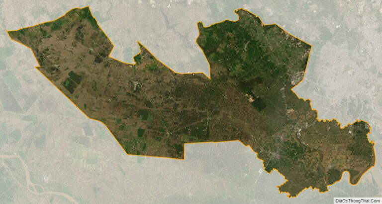 Long An province satellite map