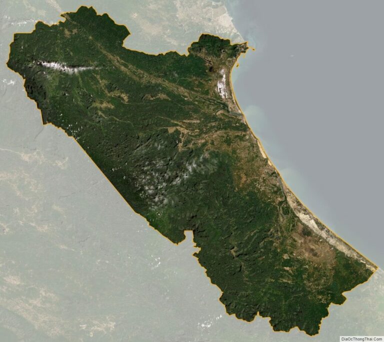 Quang Binh province satellite map