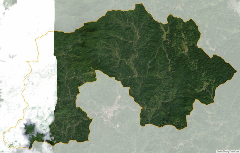 Bản đồ vệ tinh huyện Bạch Thông