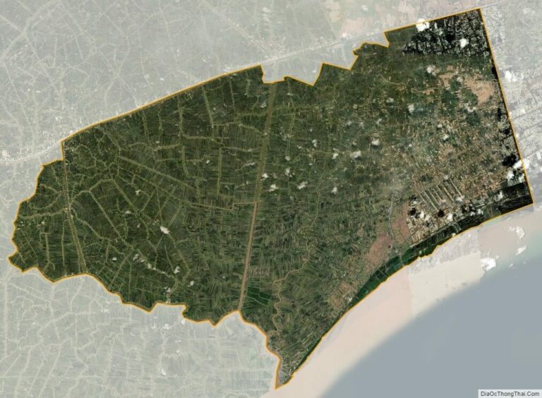 Bản đồ vệ tinh huyện Đông Hải