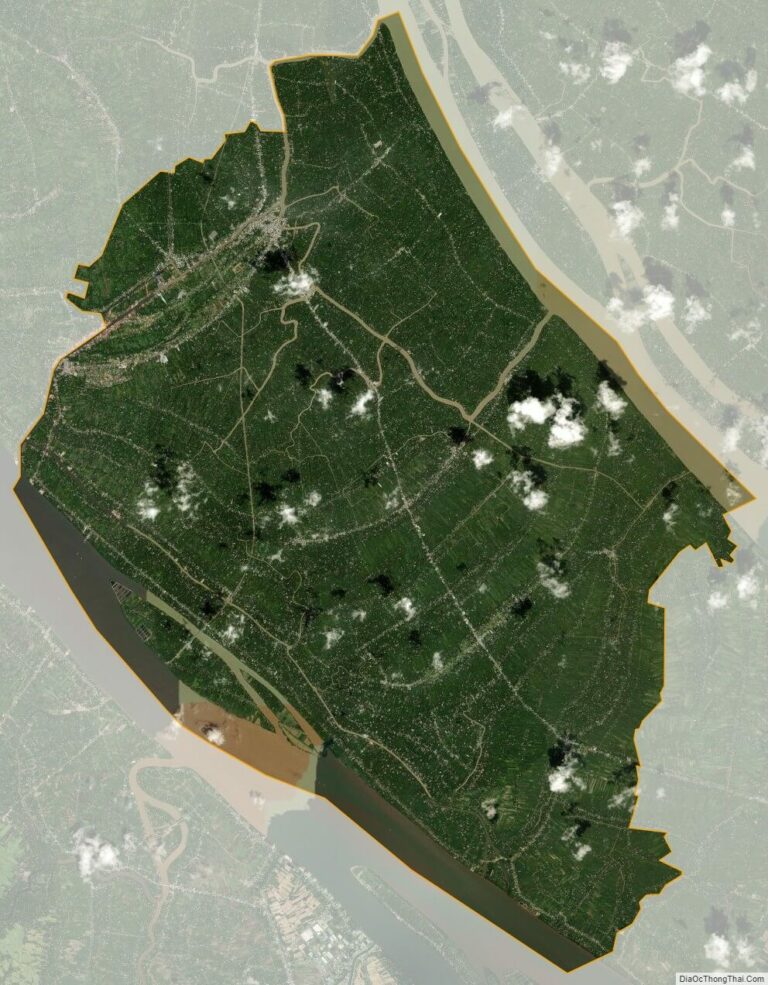 Bản đồ vệ tinh huyện Mỏ Cày Nam