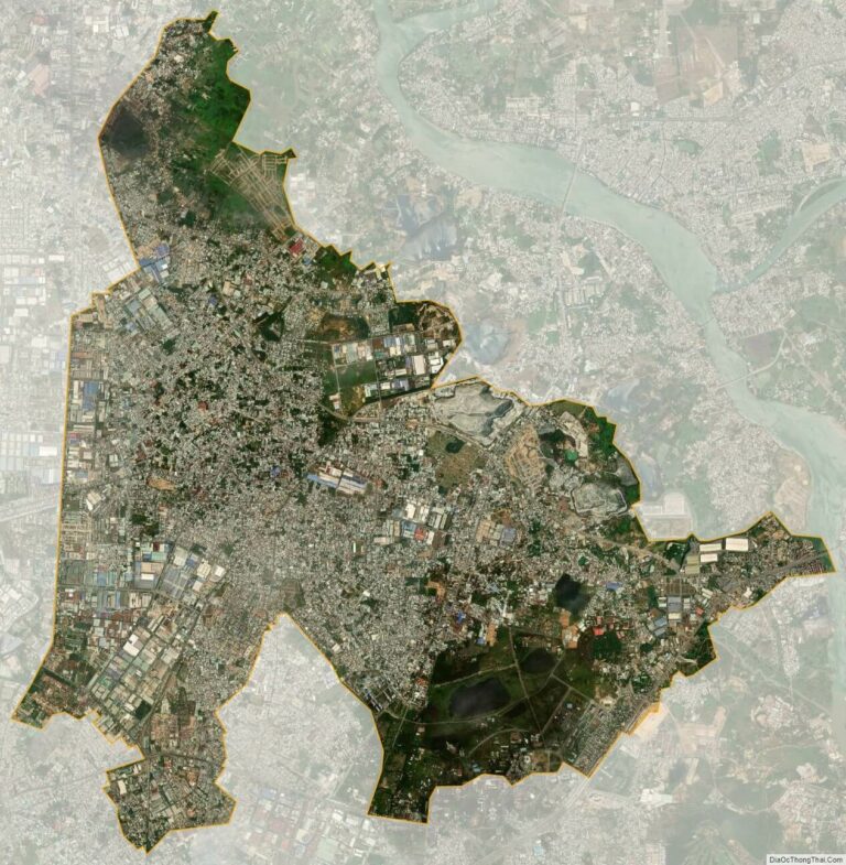 Bản đồ vệ tinh thị xã Dĩ An