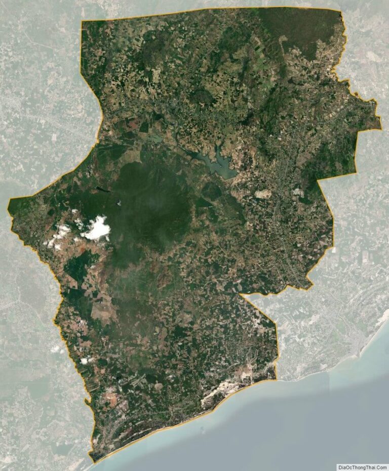 Bản đồ vệ tinh huyện Hàm Tân