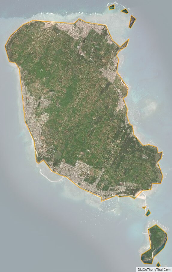 Bản đồ vệ tinh huyện Phú Quí