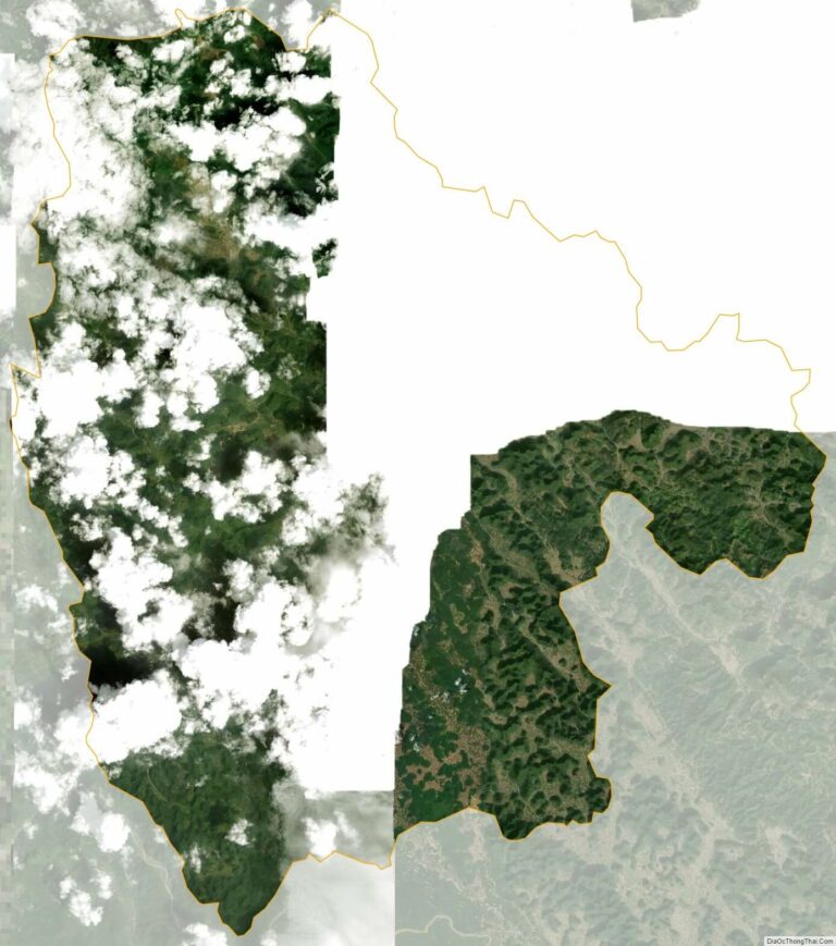 Bản đồ vệ tinh huyện Quảng Uyên