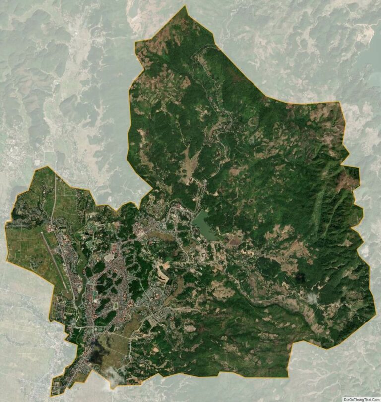 Bản đồ vệ tinh thành phố Điện Biên Phủ