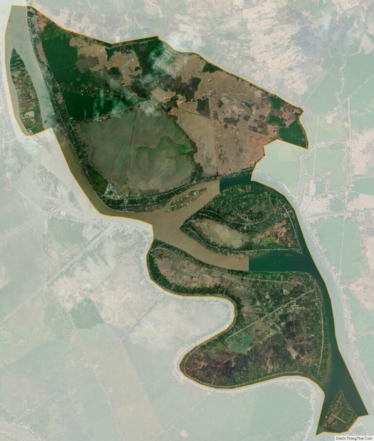 Bản đồ vệ tinh huyện Hồng Ngự