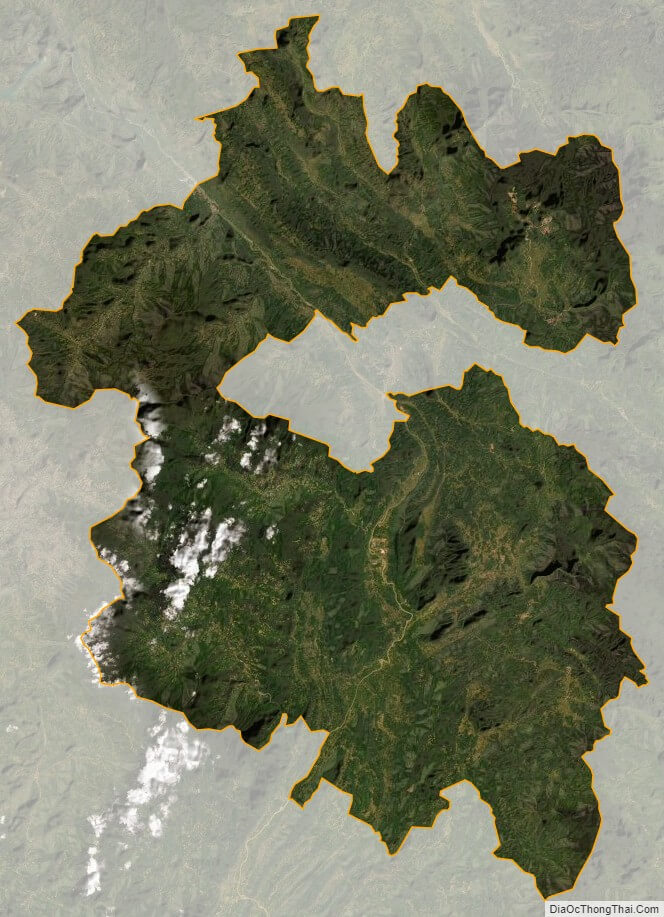 Bản đồ vệ tinh huyện Vị Xuyên