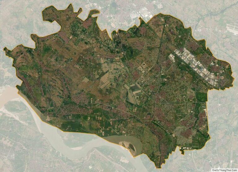 Bản đồ vệ tinh huyện Mê Linh