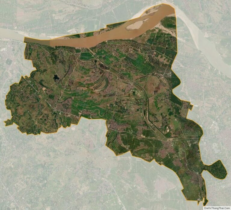 Bản đồ vệ tinh huyện Phúc Thọ
