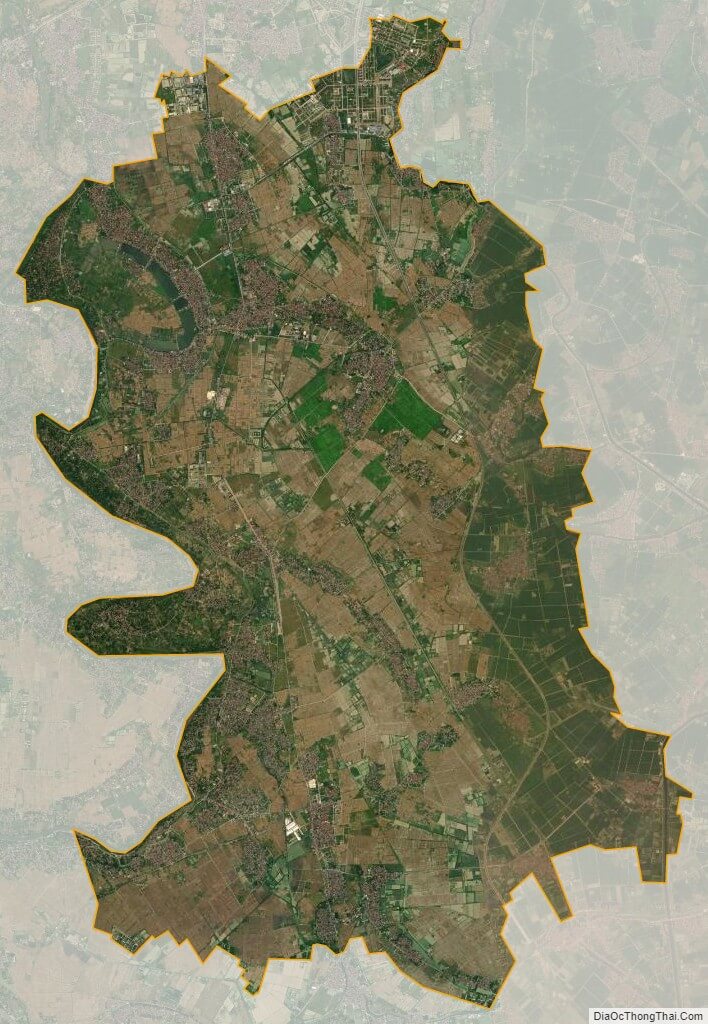 Bản đồ vệ tinh huyện Thanh Oai