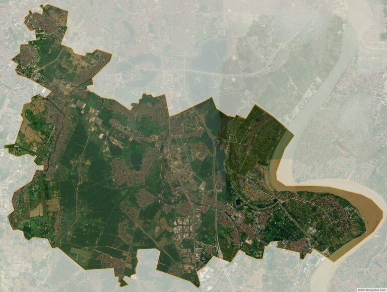 Bản đồ vệ tinh huyện Thanh Trì