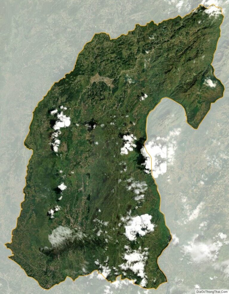 Muong Khuong satellite map